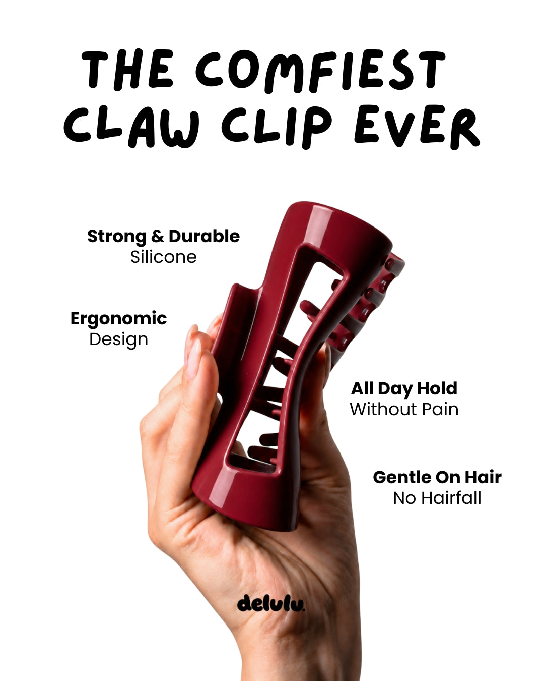 Cushy Hair Clip | Made from Soft Silicone